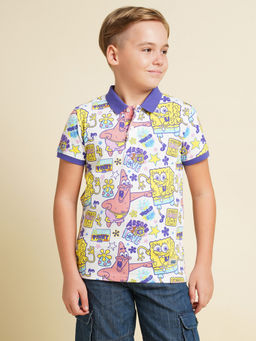 Jack & Jones Junior - Boys Graphic Print Regular Fit Multicolor Polo T-Shirt