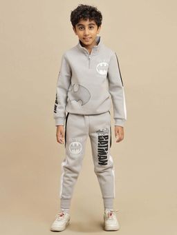 Kidsville - Grey Official Batman Printed Regular Fit Sweatshirt And Joggers
