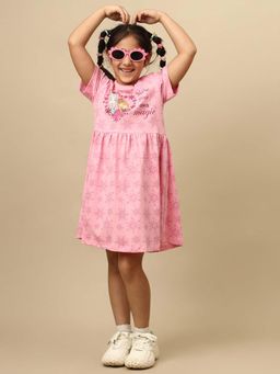 Kidsville - Pink Official Frozen Printed Pure Cotton Dress