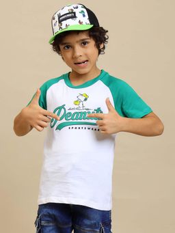 Kidsville - Official Peanuts Graphic Printed Pure Cotton White Regular Fit T-Shirt