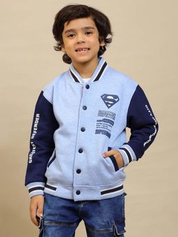 Kidsville - Boys Official Superman Printed Varsity Bomber Jacket