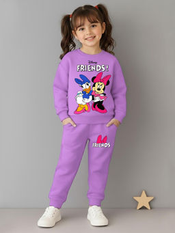 Kuchipoo - Purple Printed Sweatshirt and Joggers