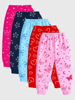 Kuchipoo - Multi-Color Printed Regular Joggers (Pack of 5)