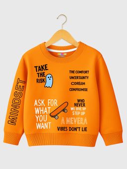 Kuchipoo - Orange Printed Sweatshirt