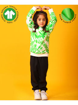 ANTHRILO - Green Printed Sweatshirt and Joggers