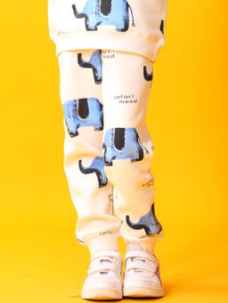 ANTHRILO - Off White Printed Joggers