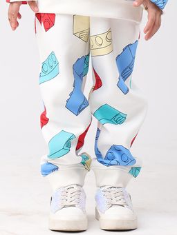 ANTHRILO - Off White Printed Joggers