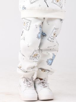 ANTHRILO - White Printed Joggers