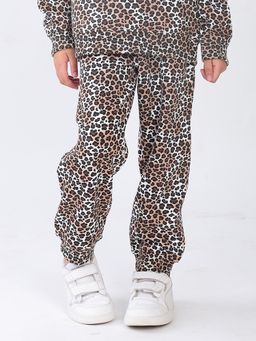 ANTHRILO - Brown Animal Print Joggers