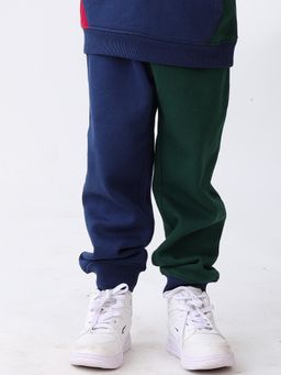 ANTHRILO - Navy Blue Colorblock Joggers