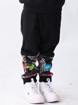 ANTHRILO - Black Printed Joggers