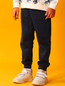ANTHRILO - Navy Blue Solid Joggers