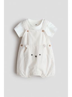H&M - Boys White 2-Piece Cotton Set
