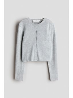 H&M - Girls Grey Fine-Knit Cardigan