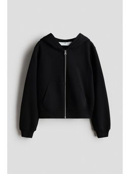 H&M - Girls Black Zip-Through Hoodie