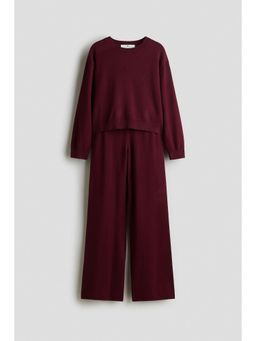 H&M - Girls Red 2-Piece Fine-Knit Set