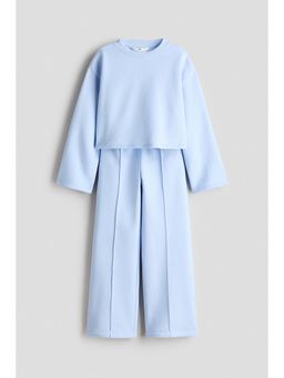 H&M - Girls Blue 2-Piece Sweatshirt and Joggers