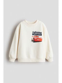 H&M - Boys White Printed Sweatshirt