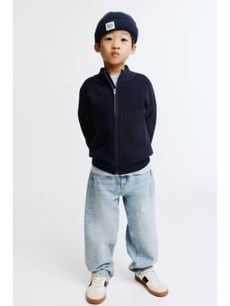 H&M - Boys Blue Cotton Zip-Through Cardigan