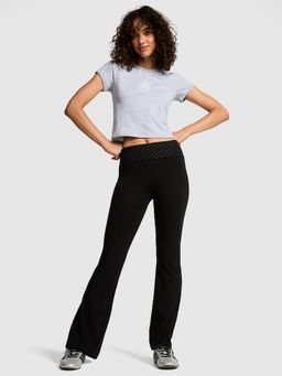 Victoria's Secret - Women Black Graphic Bootcut Leggings