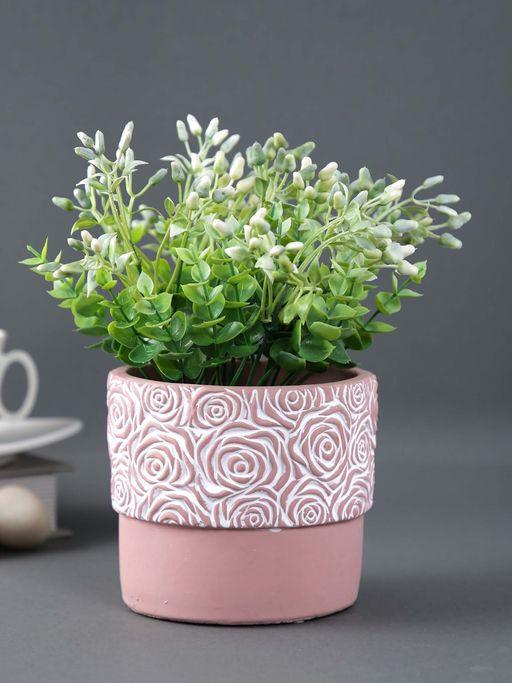 Tayhaa Flower Texture Ceramic Planter