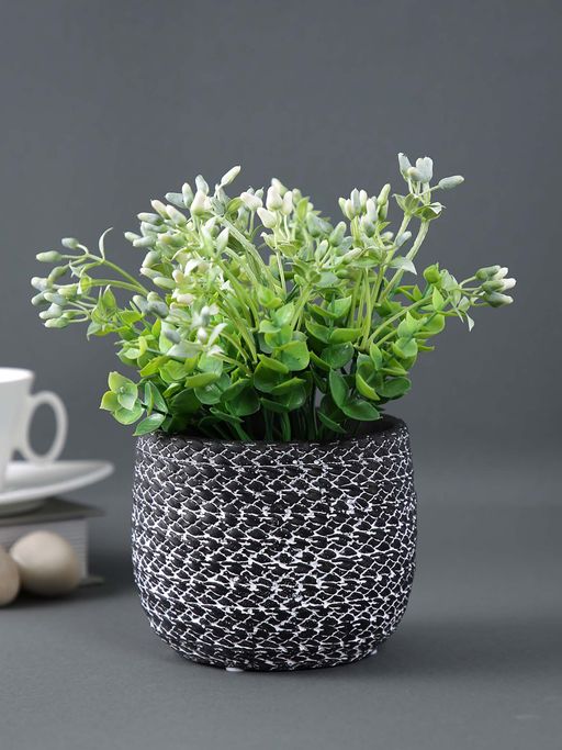 Tayhaa Textured Black Planter