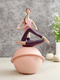 Tayhaa - Healthy Yoga Pose Figurine In Raisin