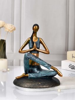 Tayhaa - Resin Dipped Metallic Yoga Statue
