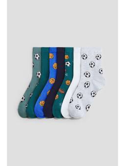 H&M - Boys White 7-Pack Socks