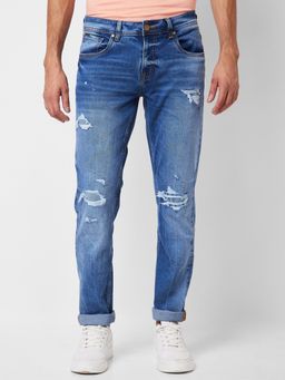 Spykar - Low Rise Skinny Fit Blue Jeans for Men