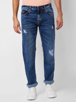 Spykar - Mid Rise Comfort Fit Blue Jeans for Men