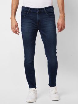 Spykar - Mid Rise Slim Fit Blue Jeans for Men
