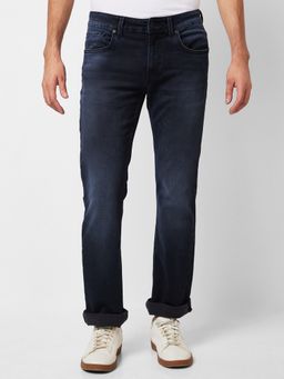 Spykar - Mid Rise Bootcut Fit Black Jeans for Men