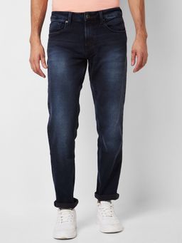 Spykar - Mid Rise Comfort Fit Black Jeans for Men