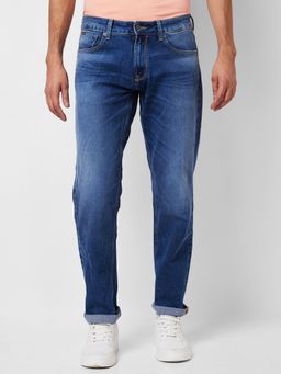 Spykar - Mid Rise Comfort Fit Blue Jeans for Men