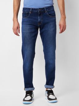 Spykar - Mid Rise Comfort Fit Blue Jeans for Men