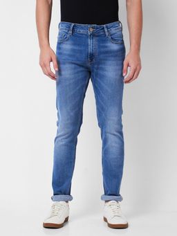 Spykar - Mid Rise Comfort Fit Blue Jeans for Men