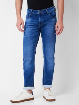Spykar - Mid Rise Comfort Fit Blue Jeans for Men