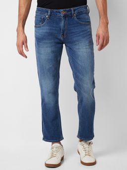 Spykar - Mid Rise Regular Fit Blue Jeans for Men