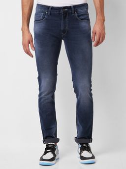Spykar - Mid Rise Regular Fit Blue Jeans for Men