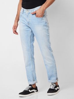 Spykar - Mid Rise Regular Fit Blue Jeans for Men