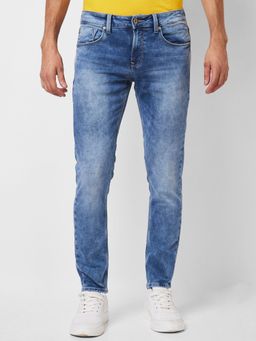 Spykar - Low Rise Super Slim Fit Blue Jeans for Men