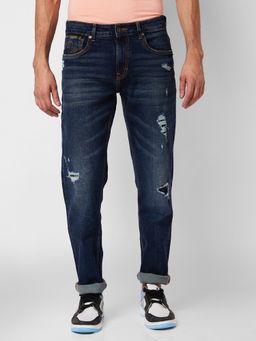 Spykar - Mid Rise Comfort Fit Blue Jeans for Men