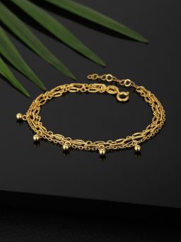 Carlton London - Gold Plated Layered Bracelet