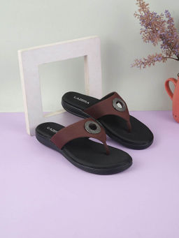 LAZERA SHOES - Lazera Comfort Toe Ring Brown Flats