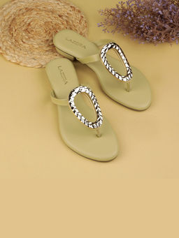 LAZERA SHOES - Elegant Indo-Western Green Sandals