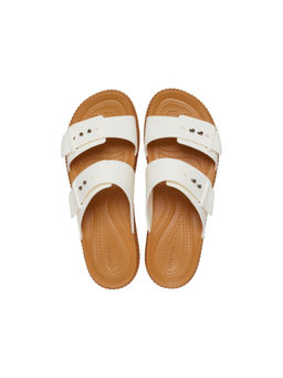 D'Shoe Lounge - White Brooklyn Woven Buckle Sandal