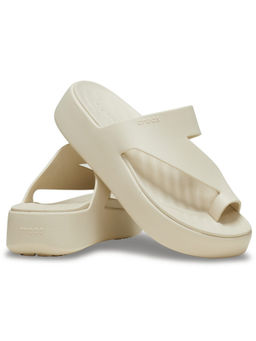 D'Shoe Lounge - White Getaway Platform Toe Loop Sandal