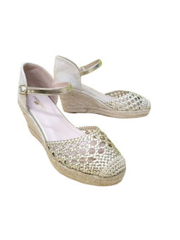 D'Shoe Lounge - Gold Vibrant Handwoven Style Espadrille Sandal