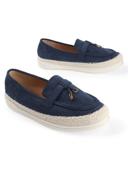 D'Shoe Lounge - Navy Blue Premium Espadrille Loafers